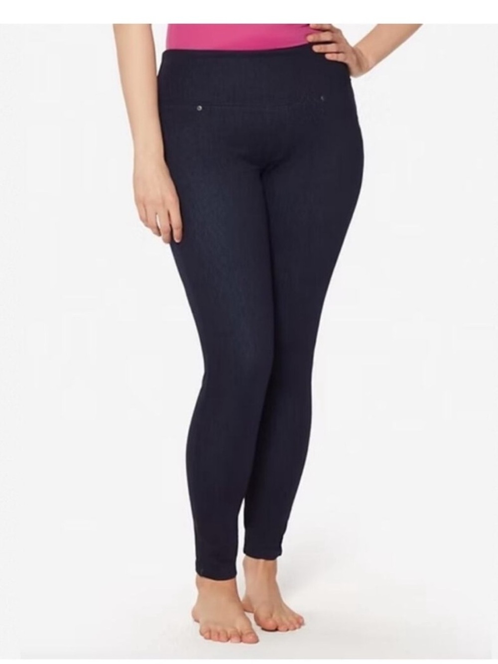 Ruby Ribbon Denim Style Leggings Blue